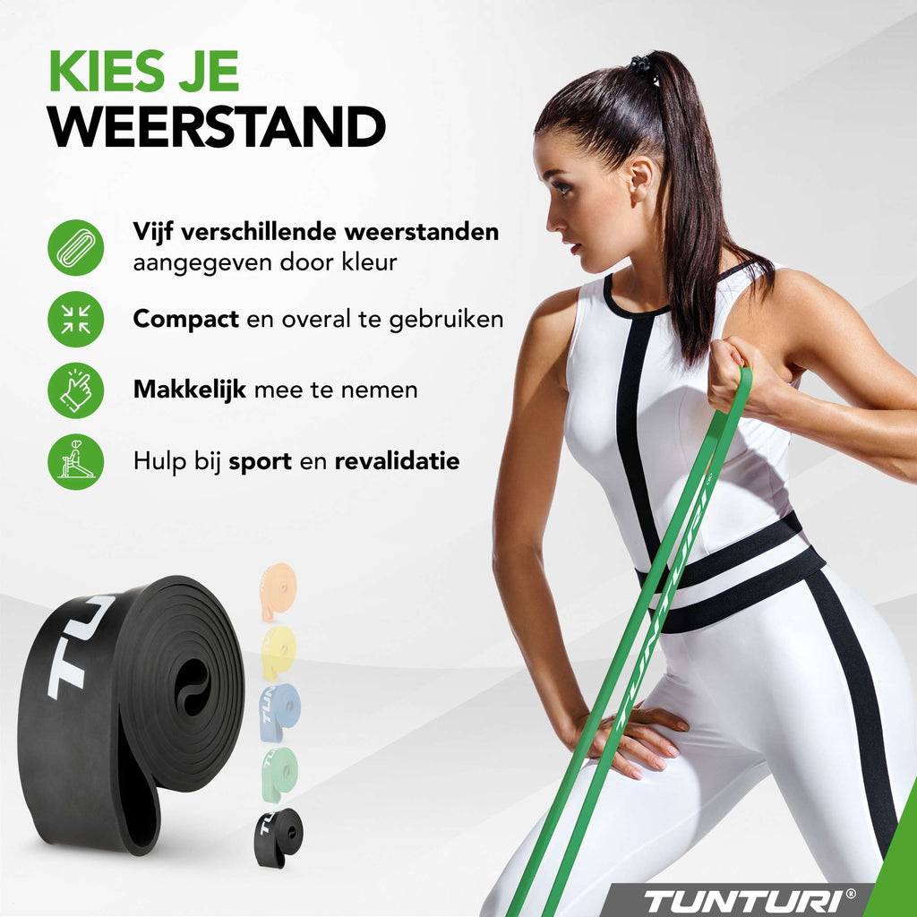 Tunturi Power Band Extra Heavy Black afbeelding 3