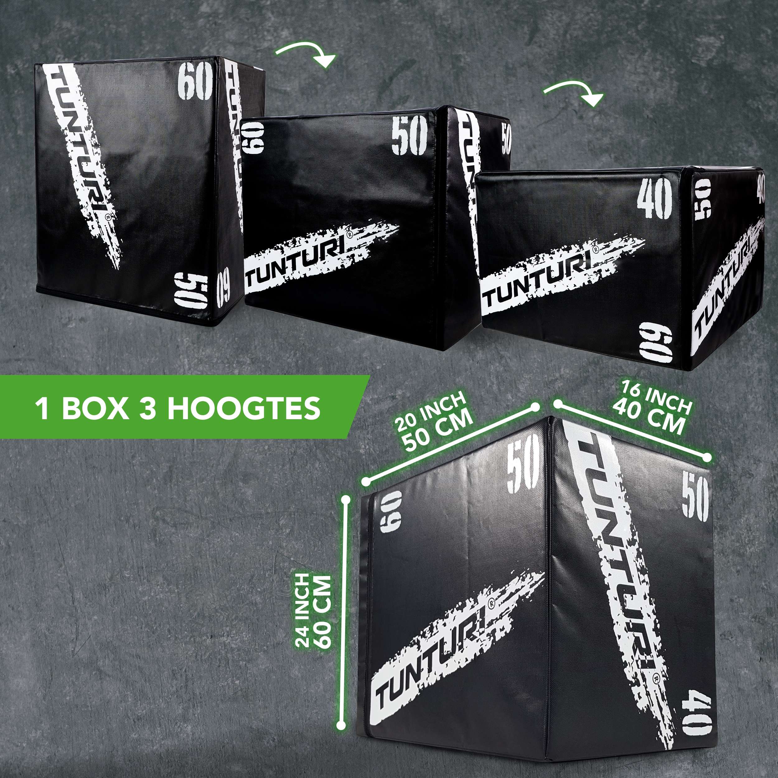 Tunturi Plyo Box Soft (EVA) 40/50/60cm afbeelding 2