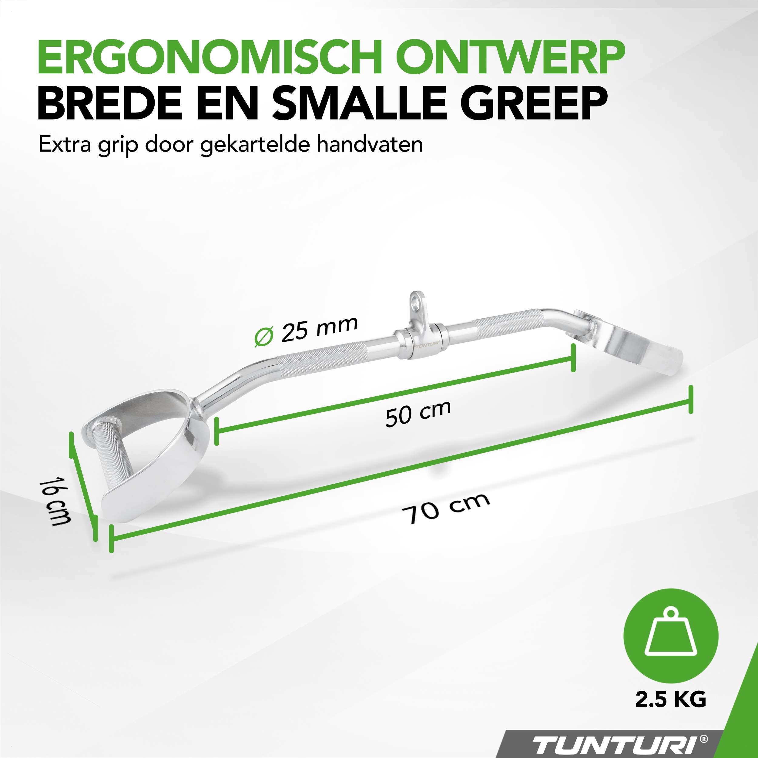 Tunturi Lat Pulldown Bar - 70cm afbeelding 5