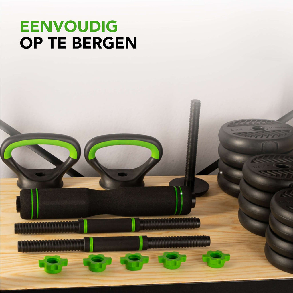 Tunturi Barbell/ Dumbbell Set, 20kg, Vinyl afbeelding 8