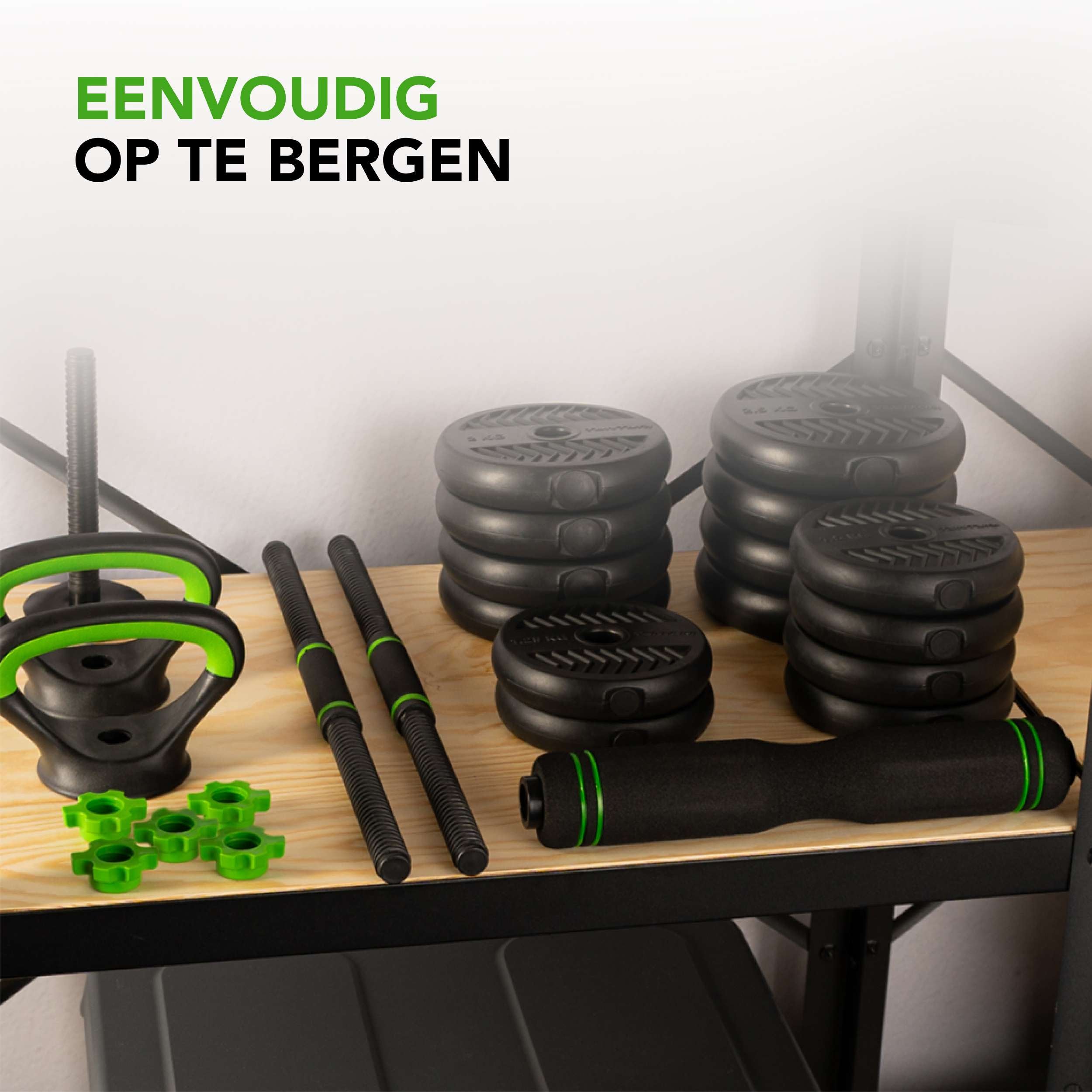 Tunturi Barbell/ Dumbbell Set, 28kg, Vinyl afbeelding 8