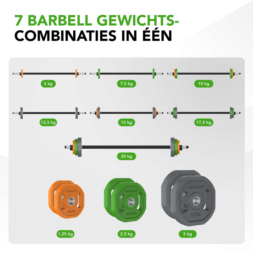 Tunturi Aerobic Pump Set, 20kg, Rubber afbeelding 5