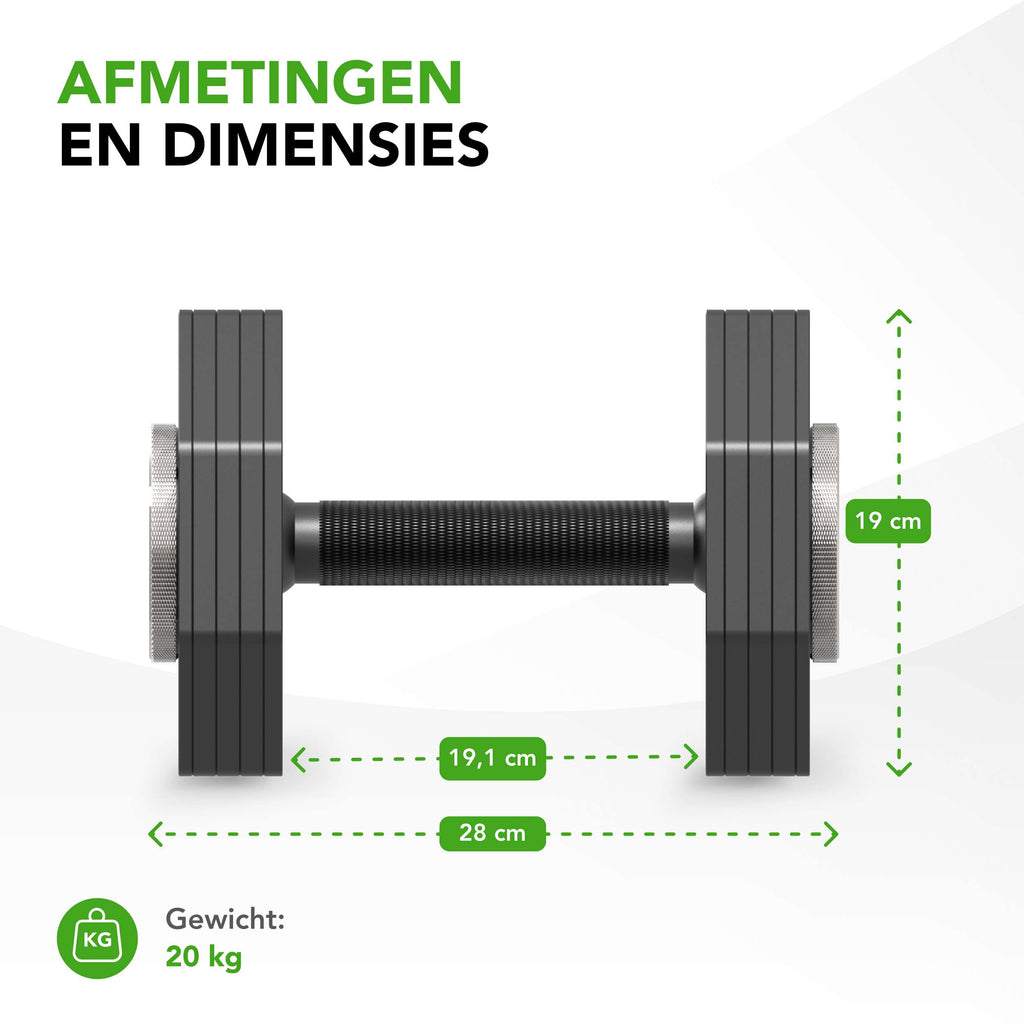 Tunturi Rapid Adjustable Dumbbell Set, 20kg, per piece afbeelding 5