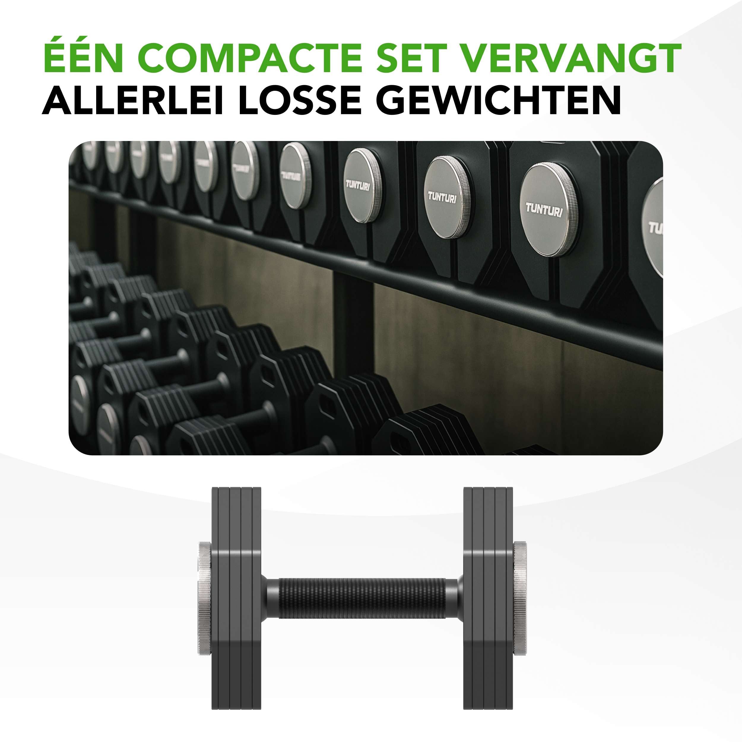 Tunturi Rapid Adjustable Dumbbell Set, 20kg, per piece afbeelding 6