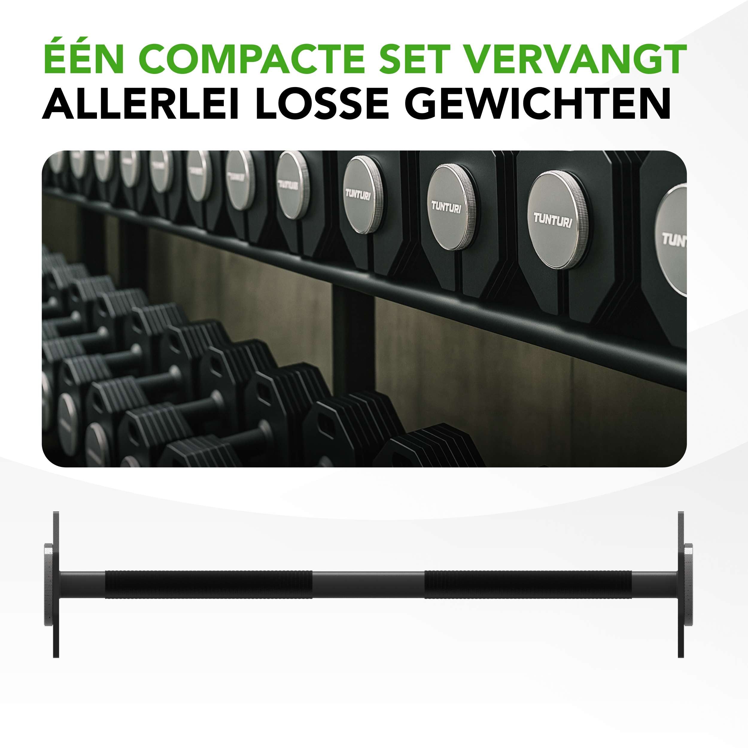 Tunturi Rapid Adjustable Barbell, 11kg afbeelding 6