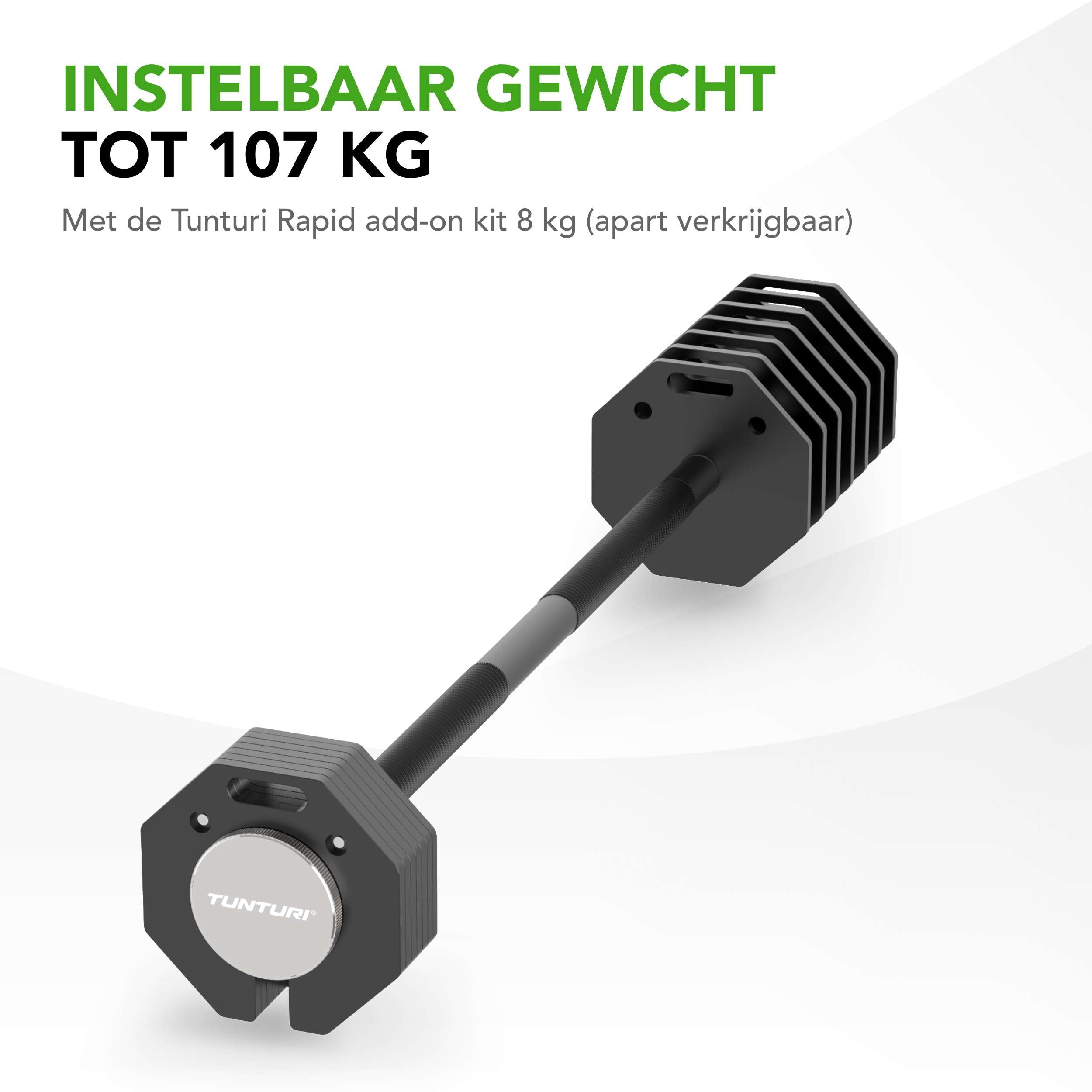 Tunturi Rapid Adjustable Barbell, 11kg afbeelding 7