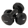 Tunturi Vinyl Dumbbells 5.0kg, Black, Pairc