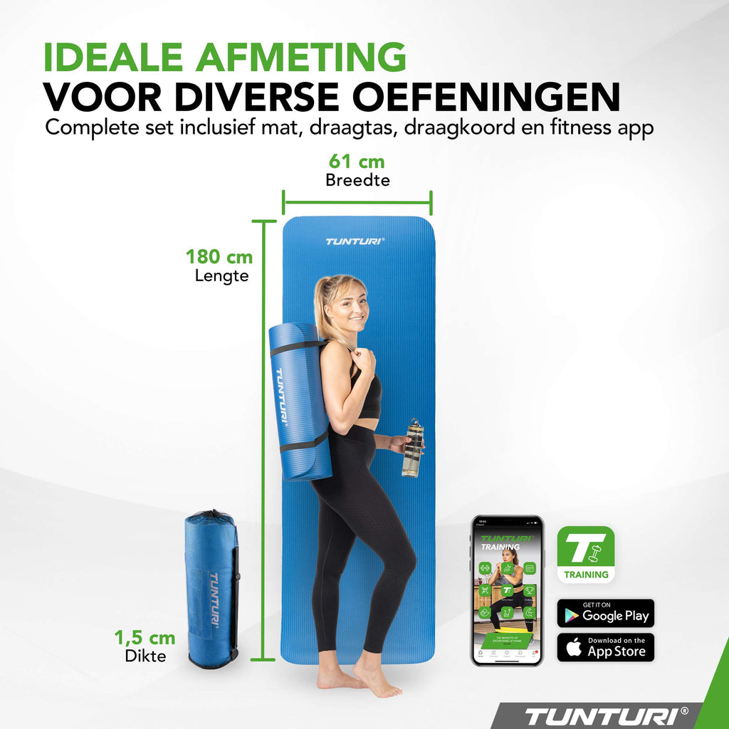 Tunturi Fitnessmat NBR  Blue afbeelding 4