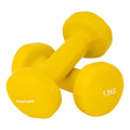 Tunturi Vinyl Dumbbells 1.5kg, Yellow, Pairs