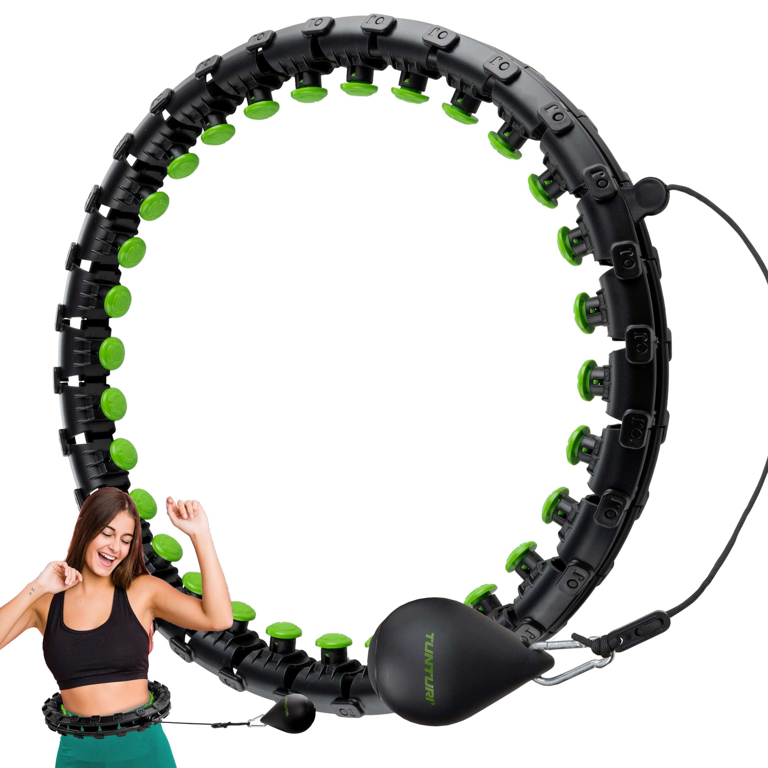 Tunturi Adjustable Hula Hoop Large incl. weight