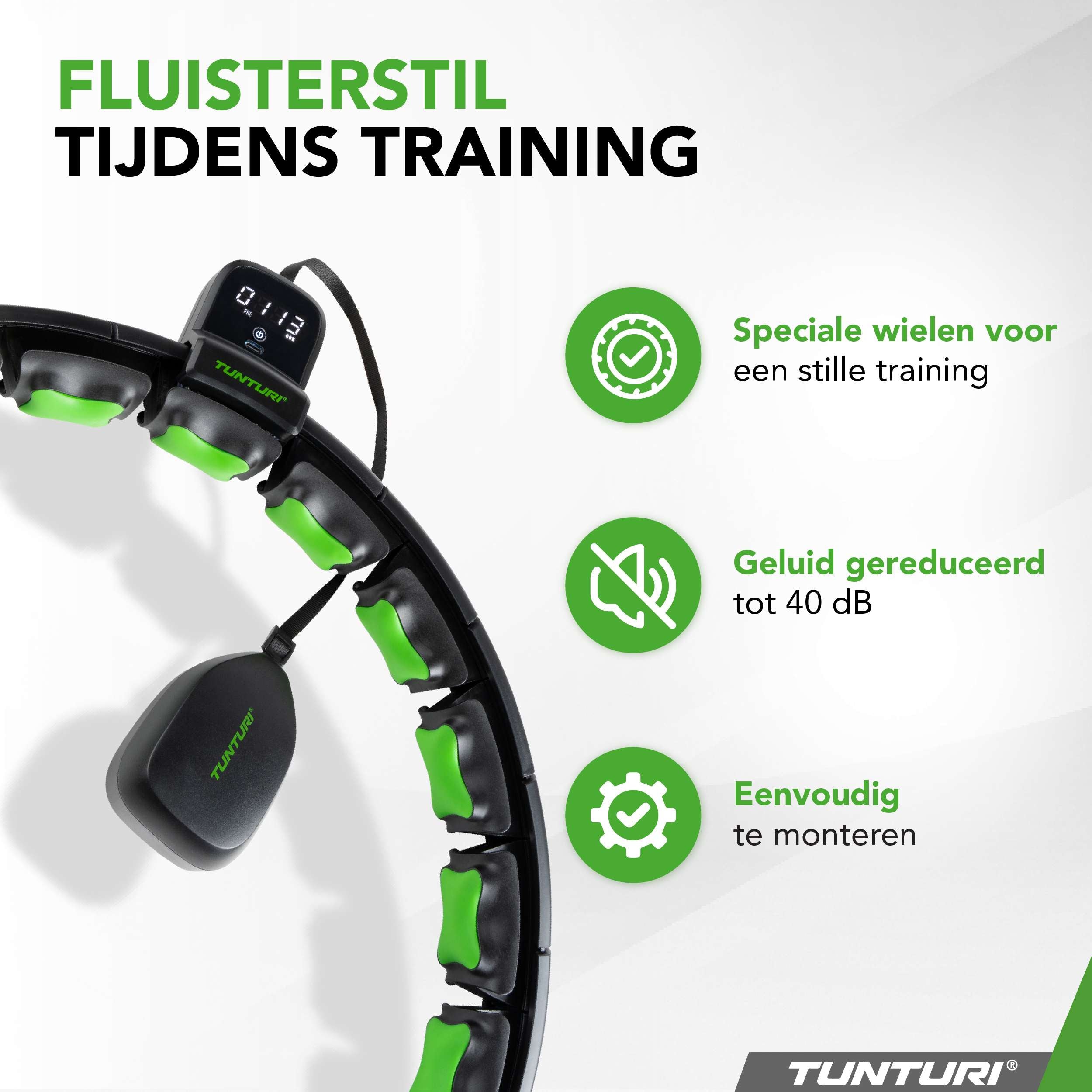 Tunturi Smart Adjustable Hula Hoop - Incl. Display afbeelding 2