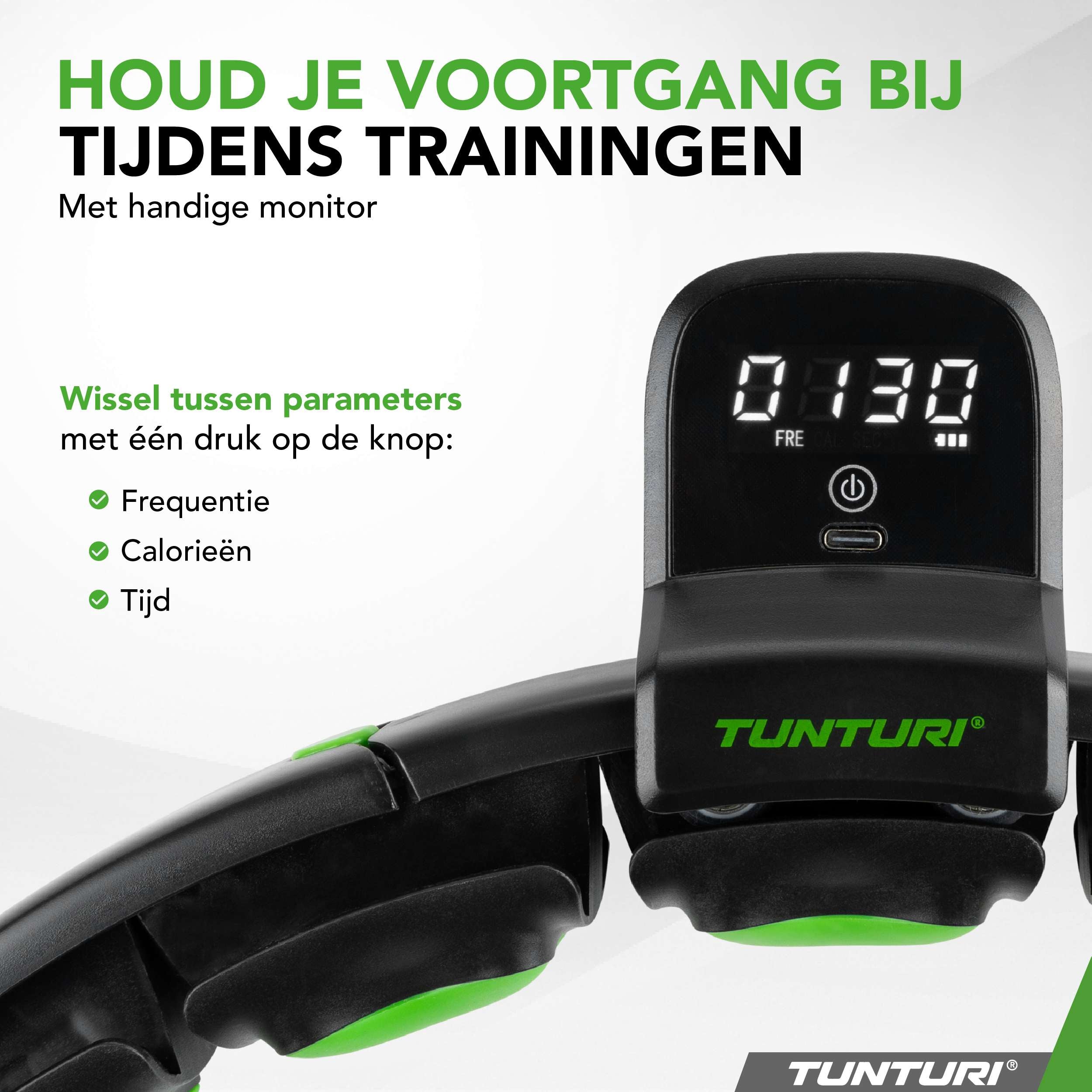 Tunturi Smart Adjustable Hula Hoop - Incl. Display afbeelding 3