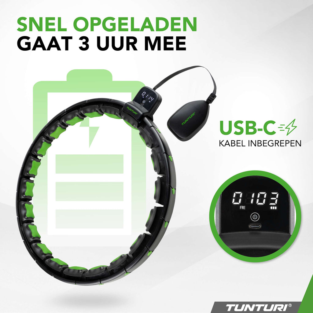 Tunturi Smart Adjustable Hula Hoop - Incl. Display afbeelding 9