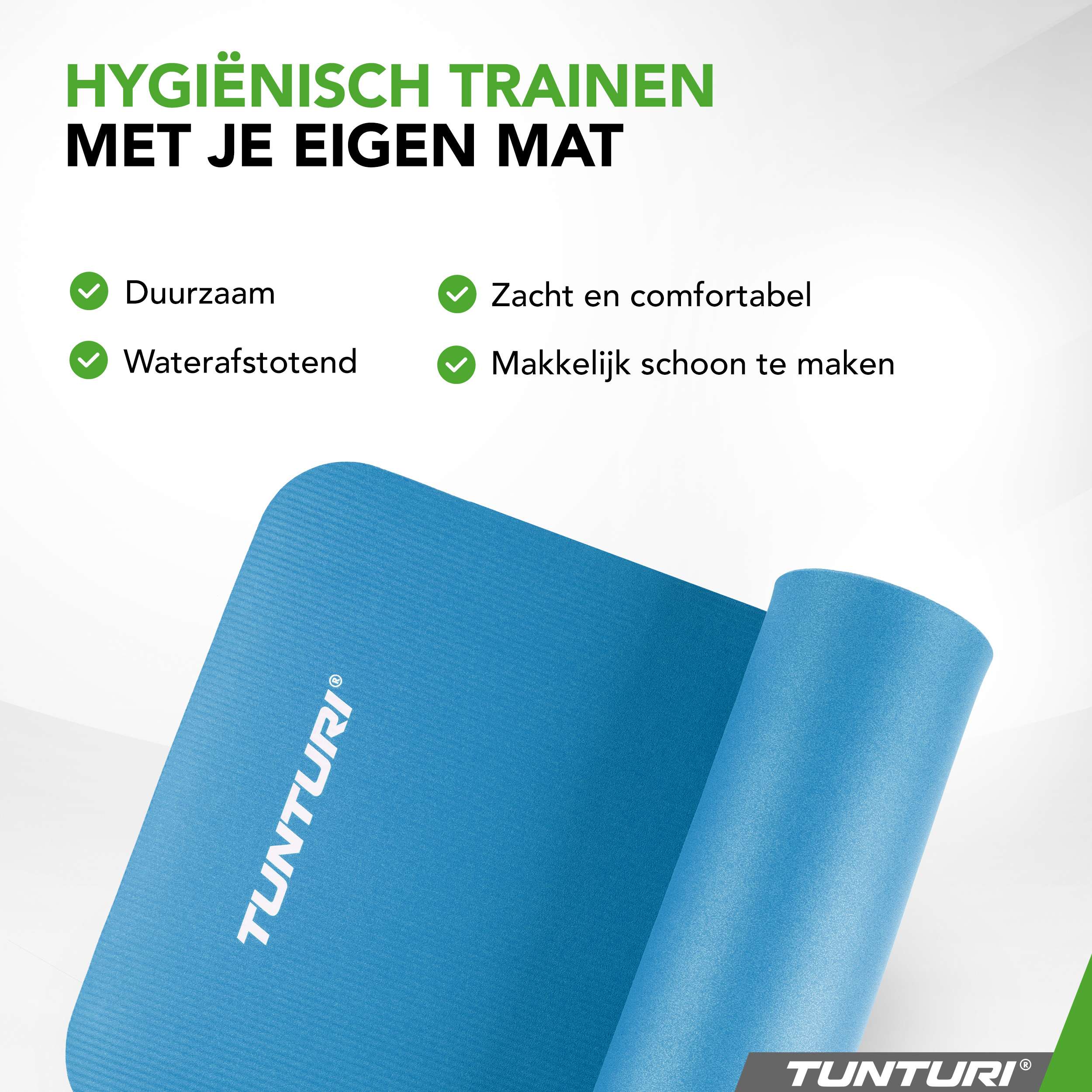 Tunturi Fitnessmat NBR - Petrol Blue afbeelding 8