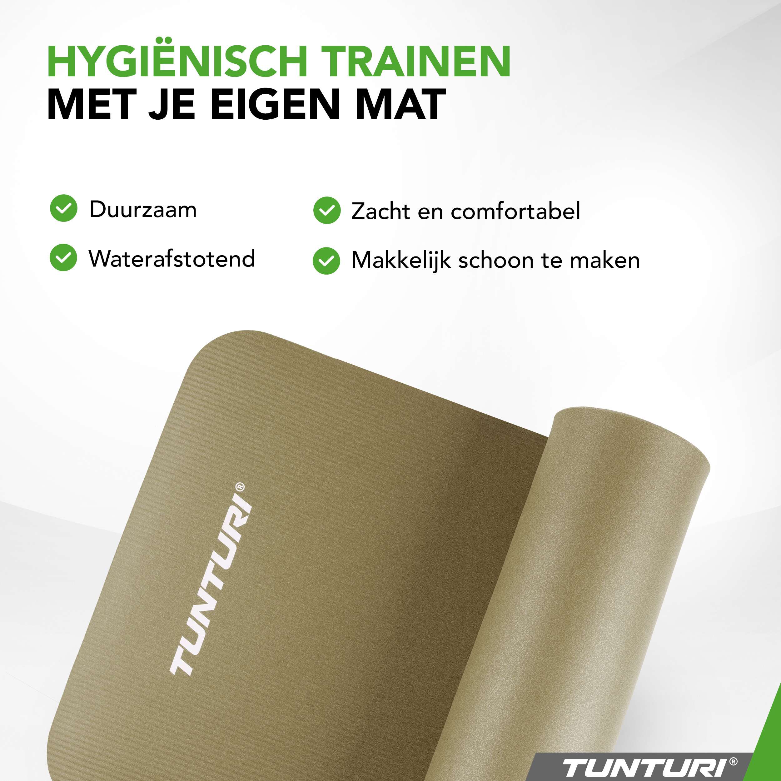 Tunturi Fitnessmat NBR - Army Green afbeelding 8