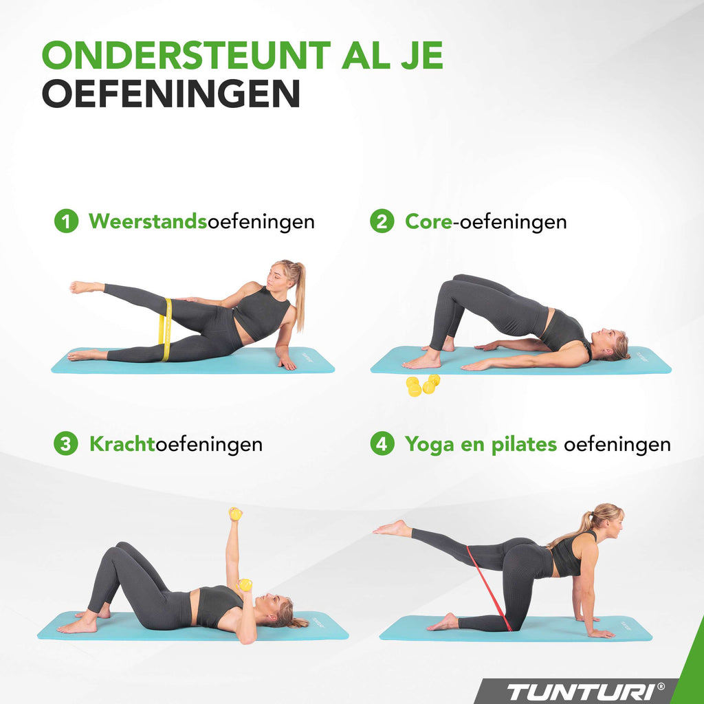 Tunturi Fitnessmat NBR - Light Blue afbeelding 7
