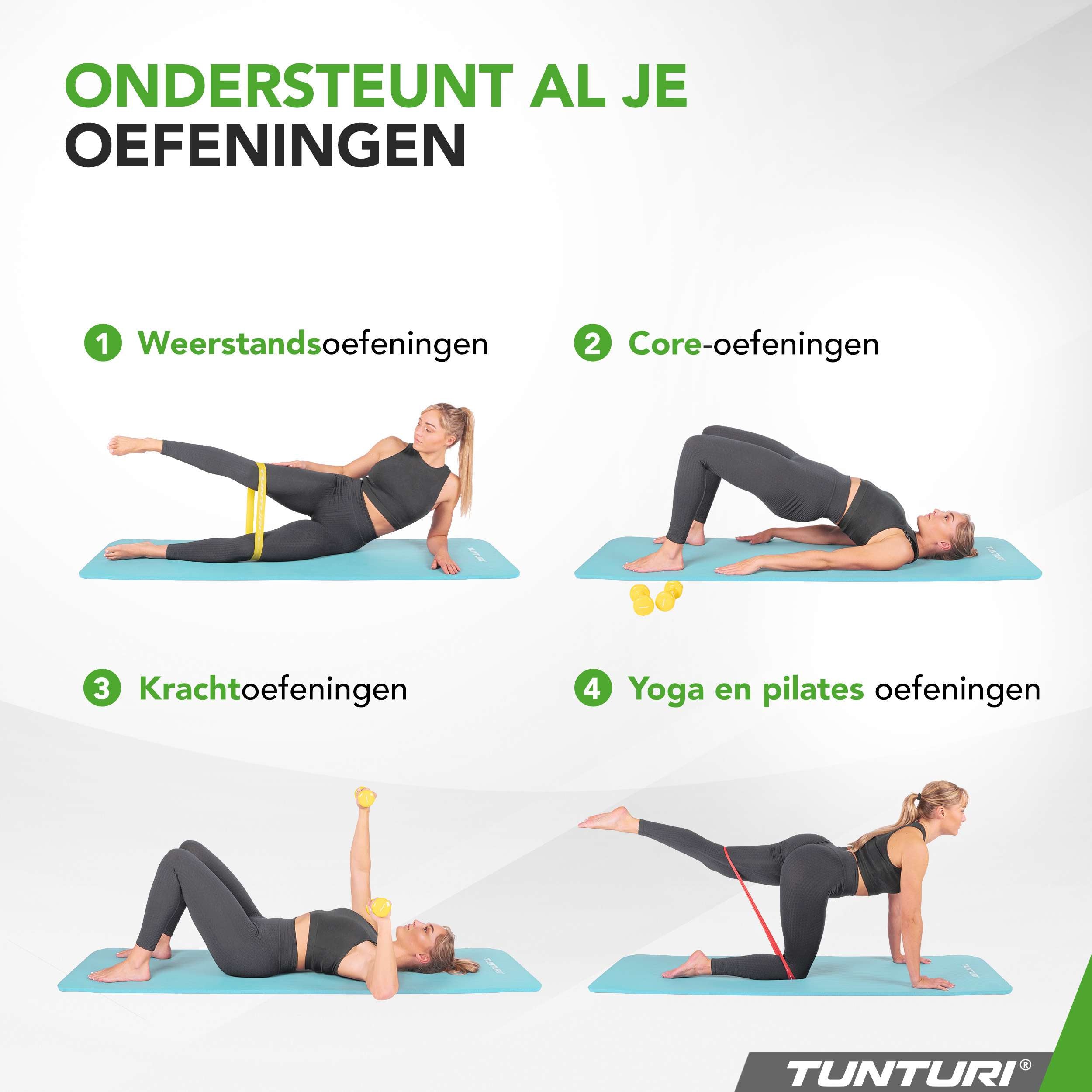 Tunturi Fitnessmat NBR - Light Blue afbeelding 7