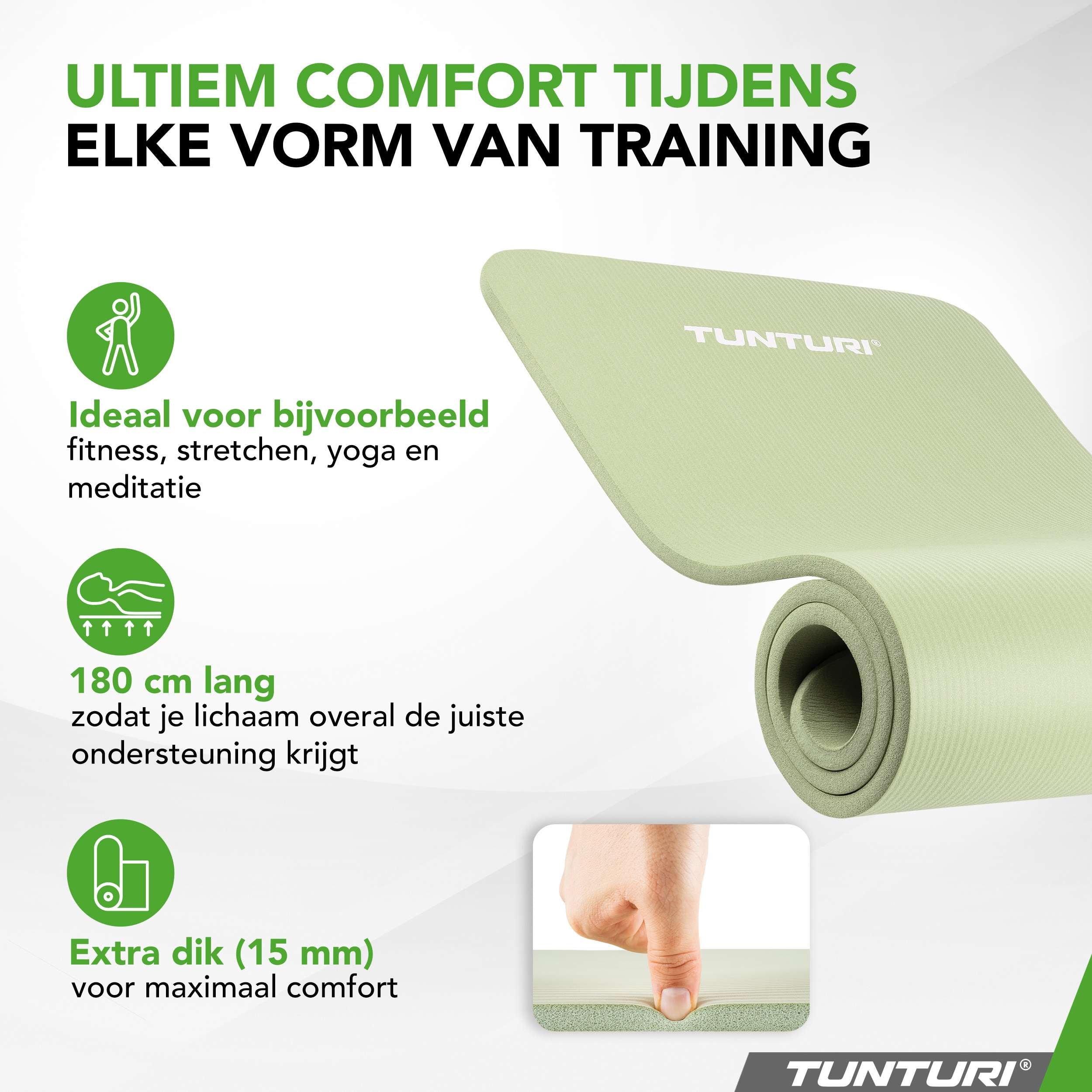 Tunturi Fitnessmat NBR - Mint afbeelding 6