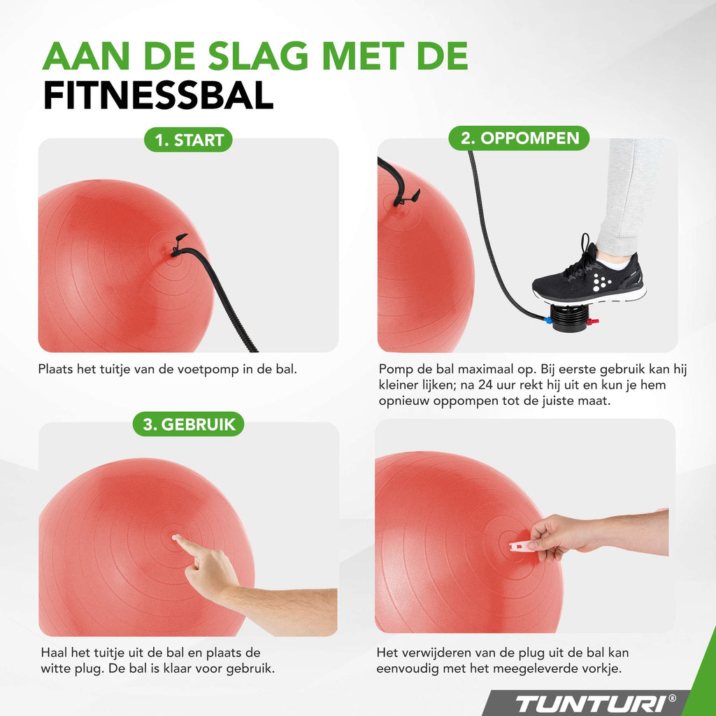 Tunturi Gymball 65cm, Rose gold, Anti Burst afbeelding 5