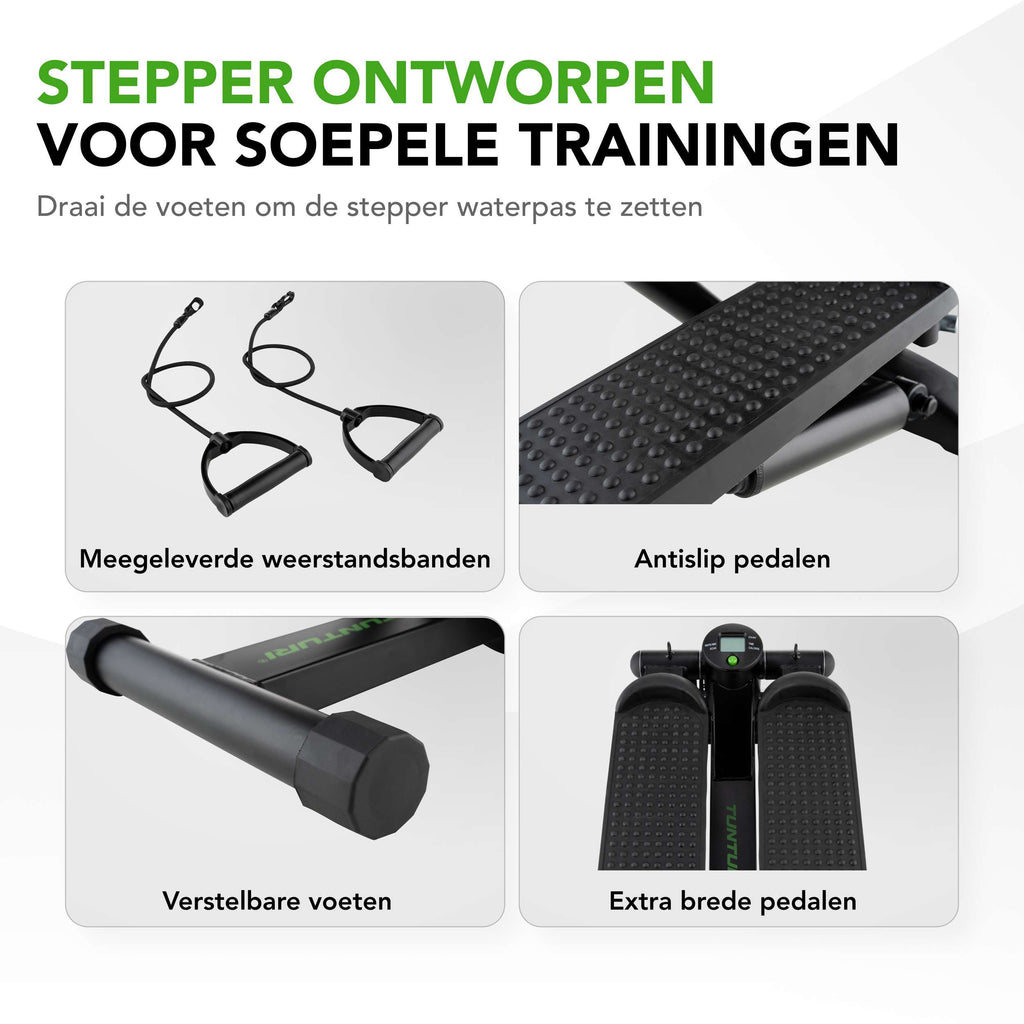 Tunturi Stepper, Black, Incl. Display afbeelding 7