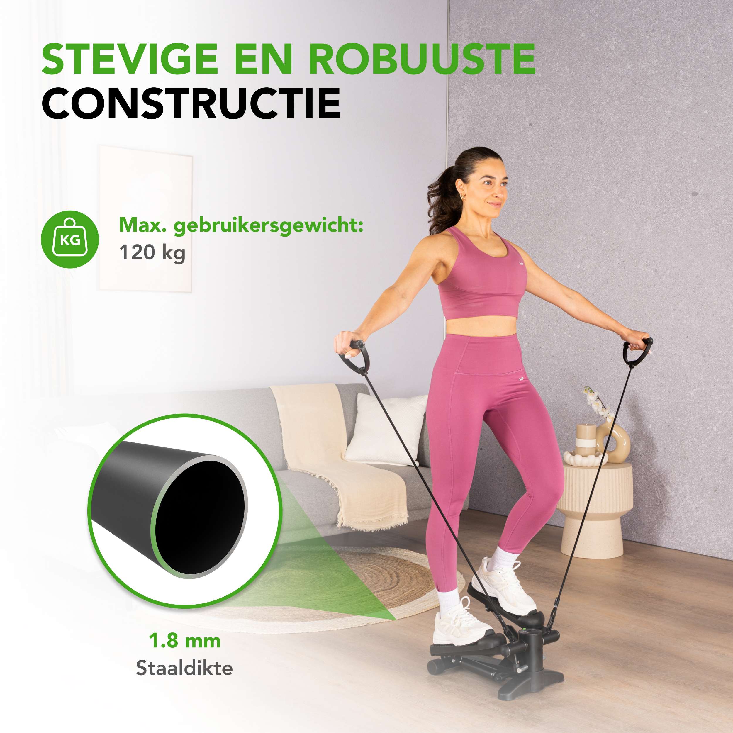 Tunturi Stepper, Black, Incl. Display afbeelding 9