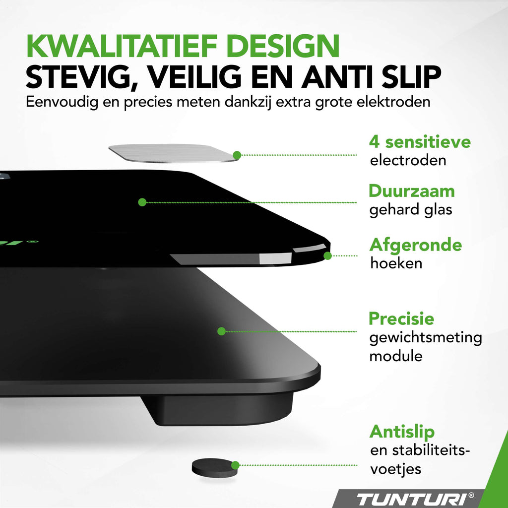 Tunturi SC30 Smart Scale, Black afbeelding 4