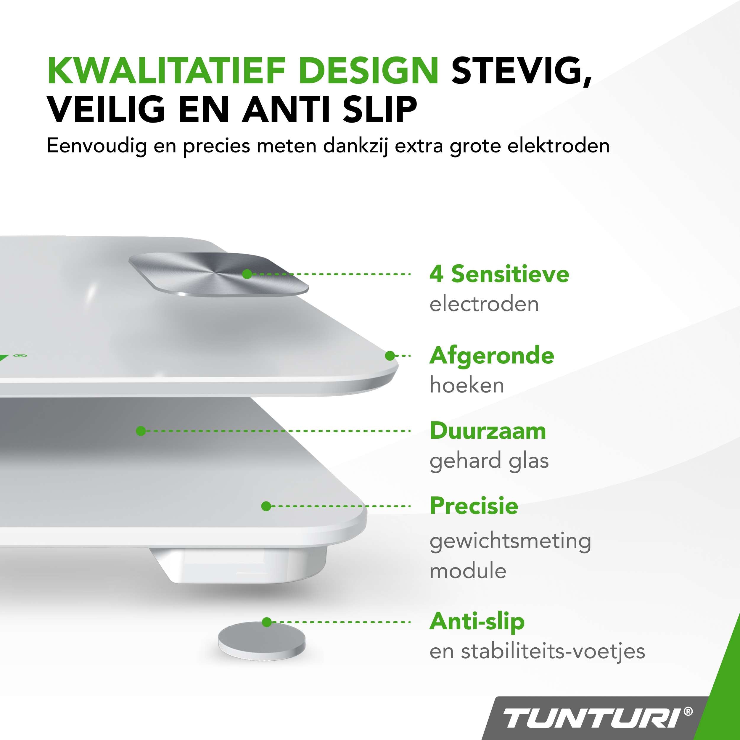 Tunturi SC30 Smart Scale, White afbeelding 4