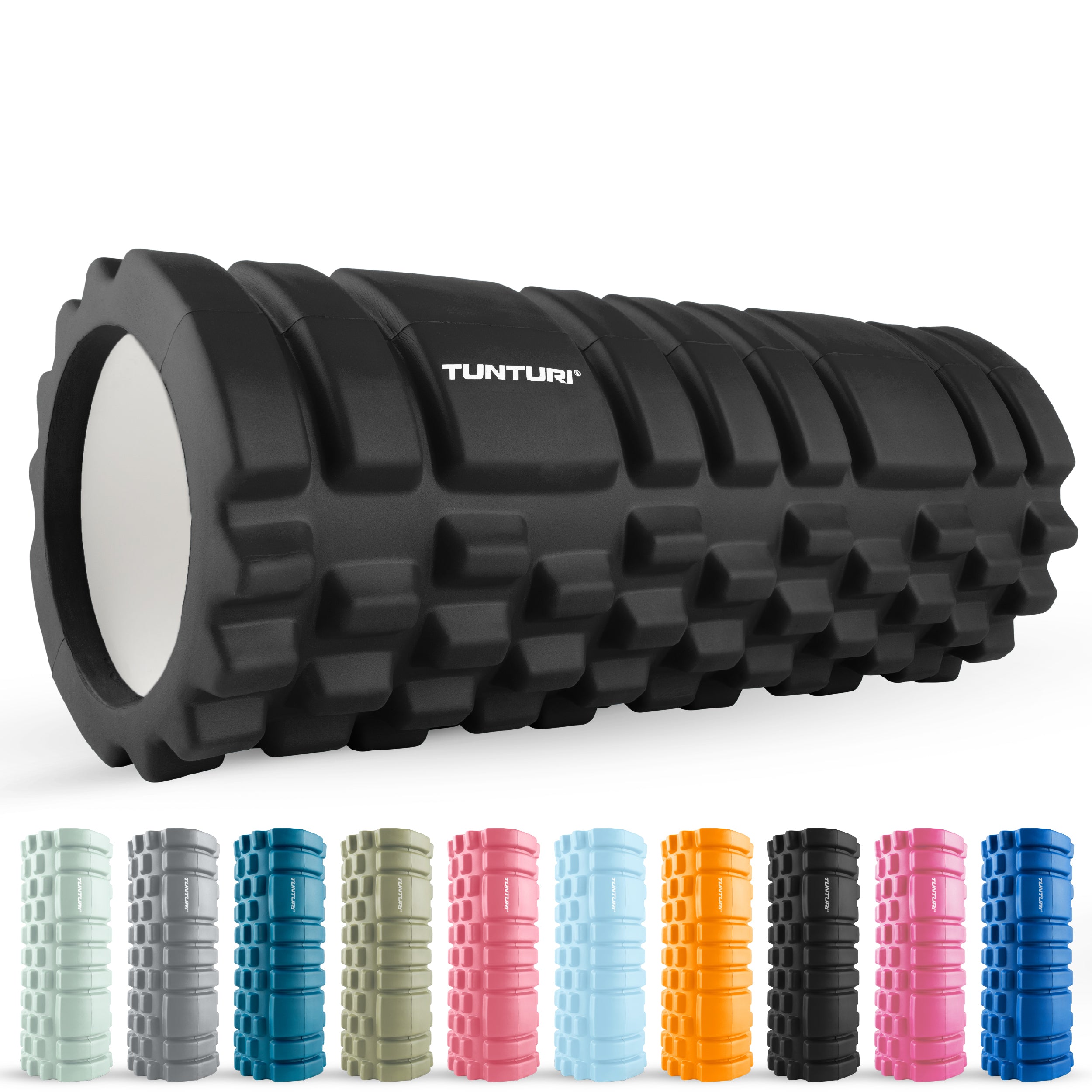 Tunturi Yoga Grid Foam Roller, 33cm, Black