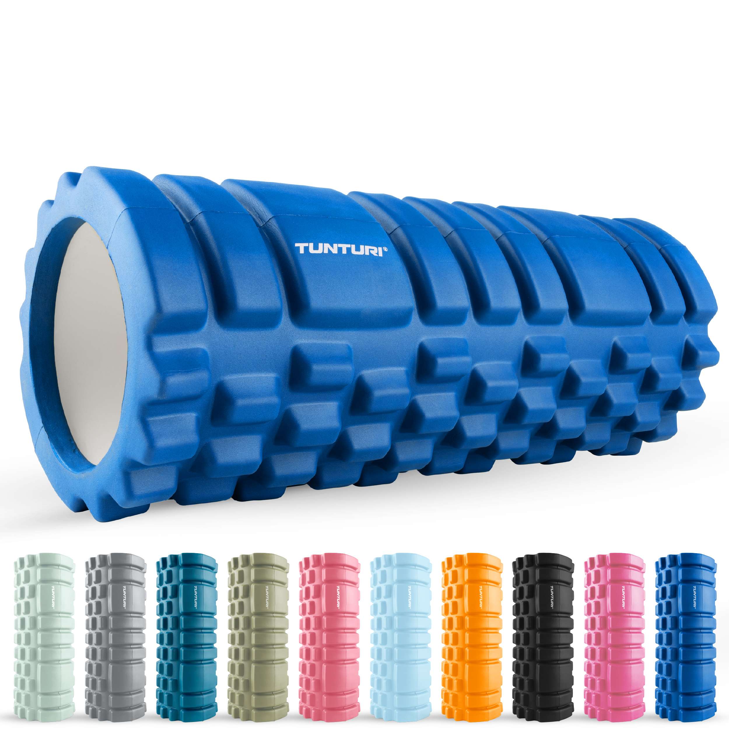 Tunturi Yoga Grid Foam Roller, 33cm, Blue