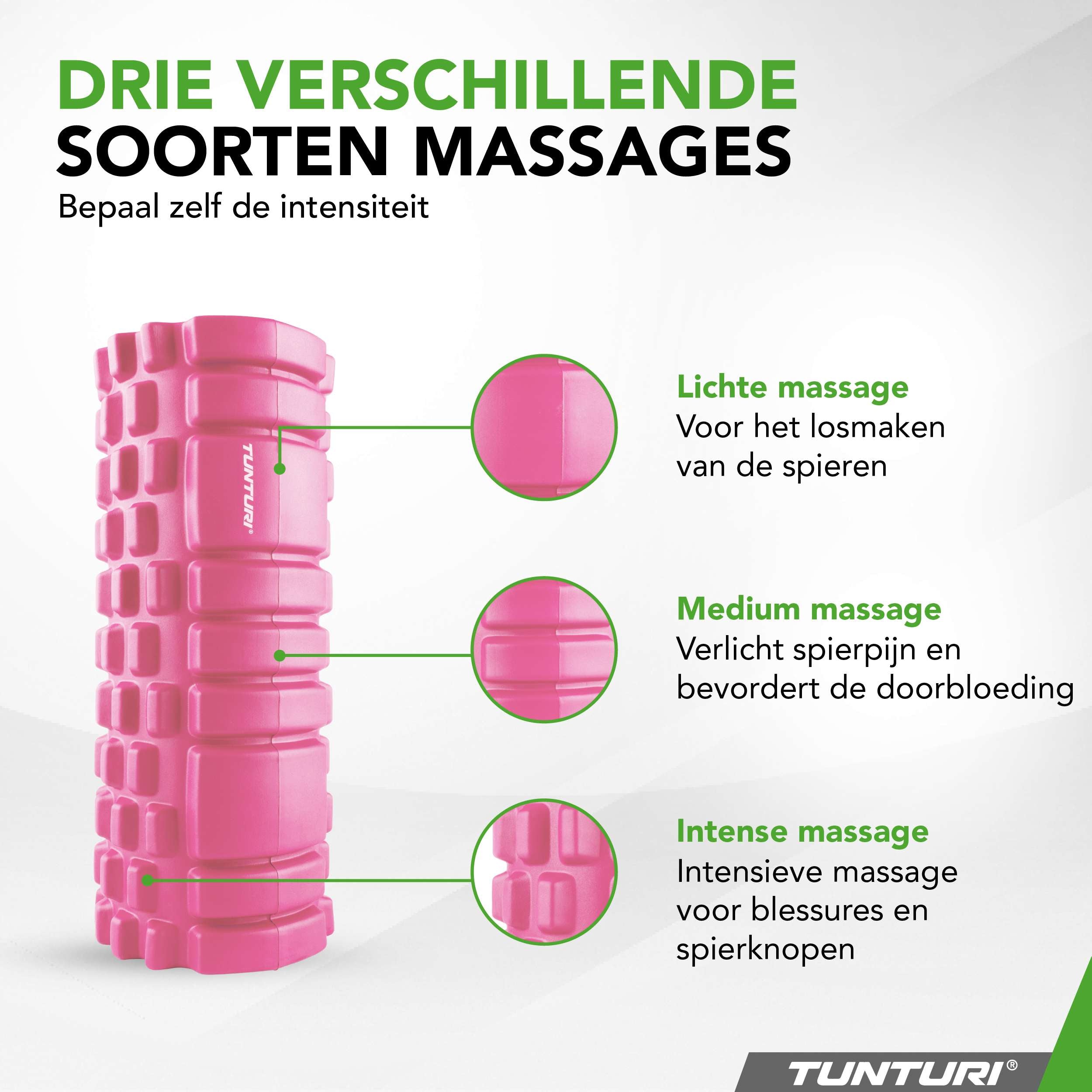 Tunturi Yoga Grid Foam Roller, 33cm, Pink afbeelding 7