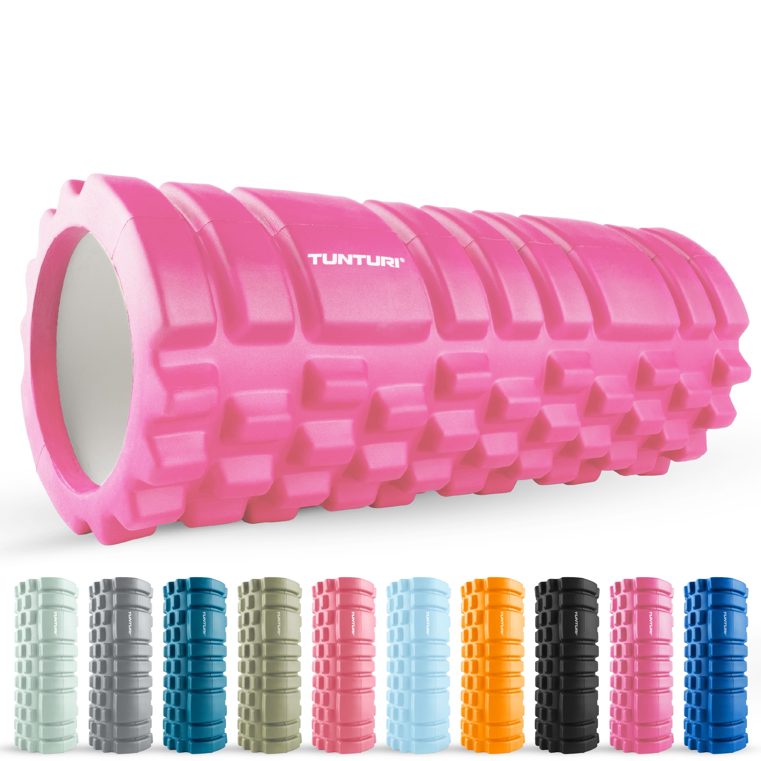 Tunturi Yoga Grid Foam Roller, 33cm, Pink