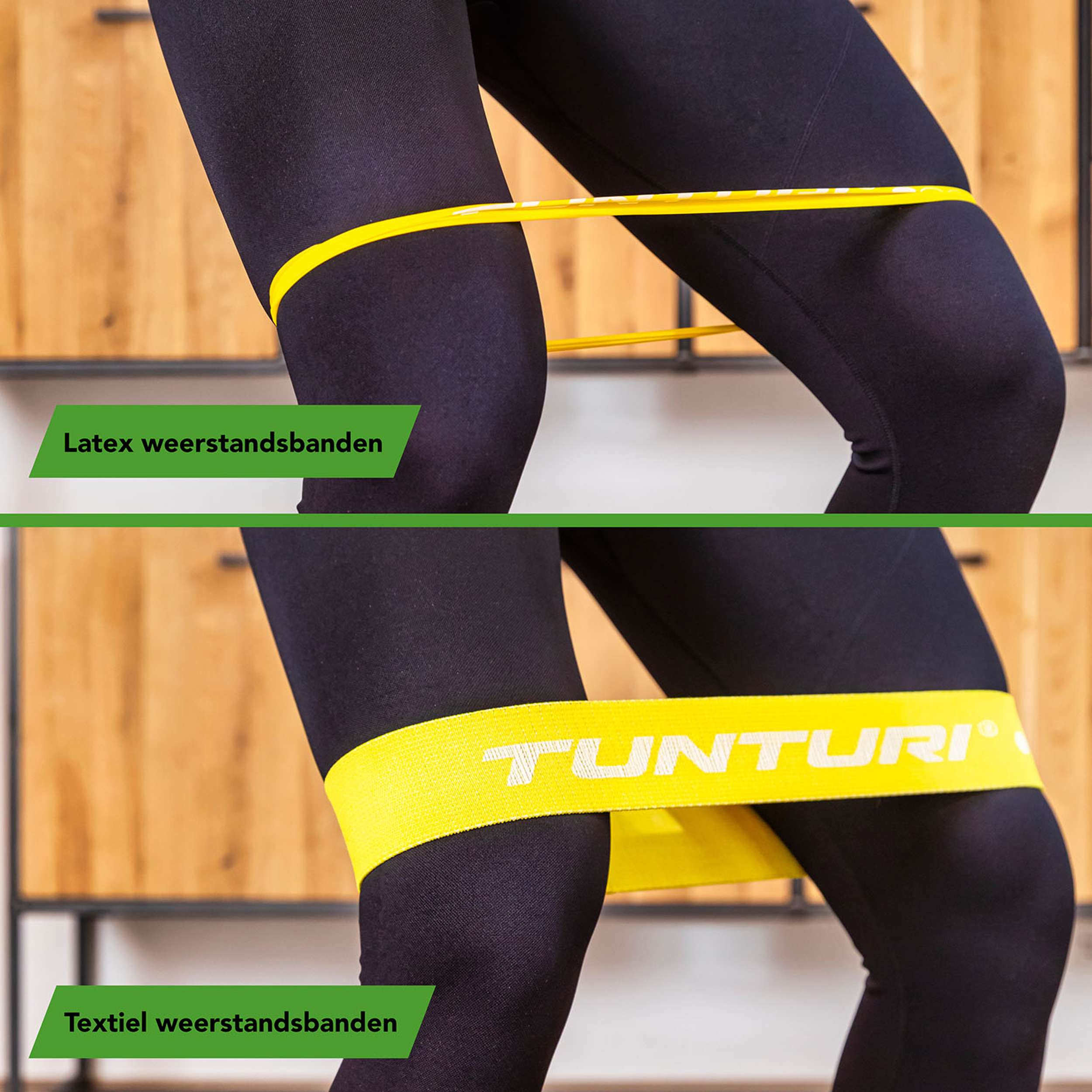 Tunturi Textile Resistance Band, Medium, Green afbeelding 5
