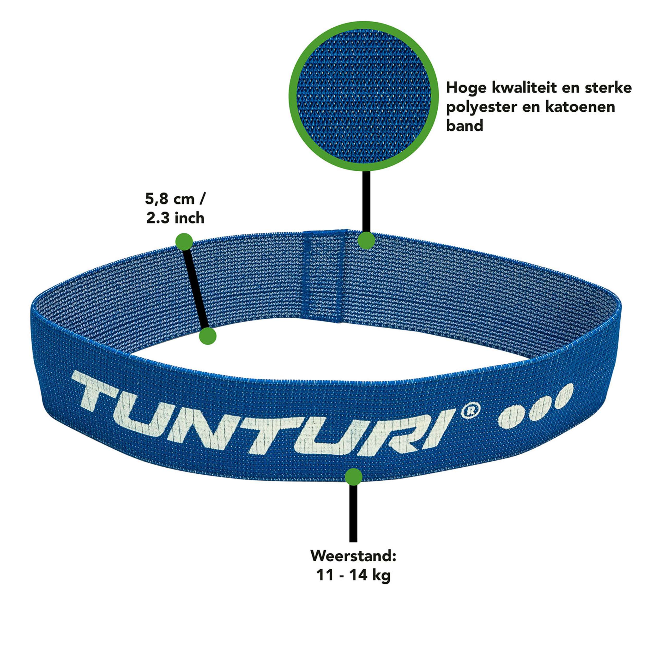 Tunturi Textile Resistance Band, Heavy, Blue afbeelding 3