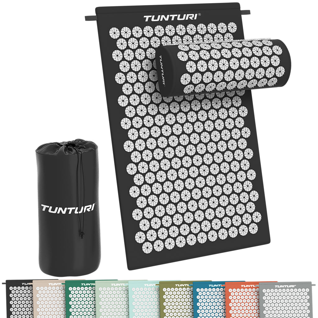Tunturi Acupressure Mat And Pillow, Black