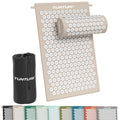 Tunturi Acupressure Mat And Pillow, Beige