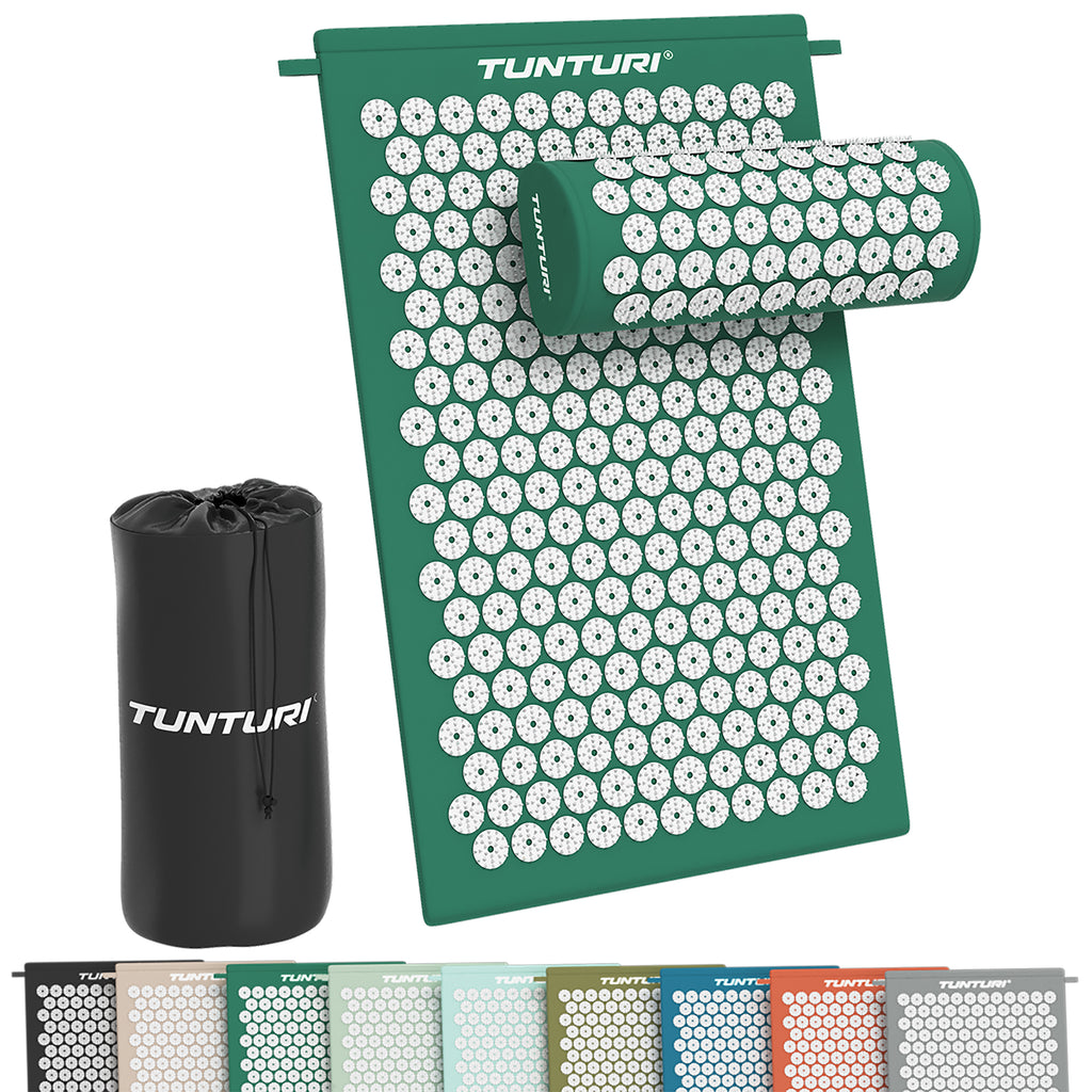Tunturi Acupressure Mat And Pillow, Green