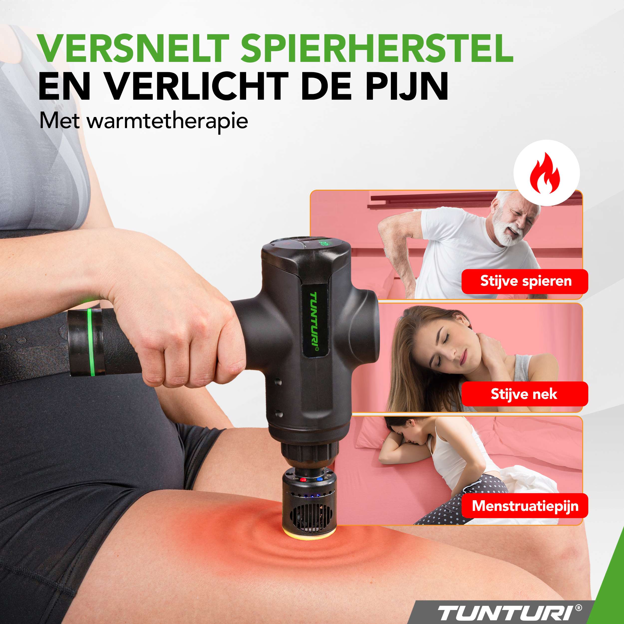 Tunturi Head for Massage Gun, Heat and Cool afbeelding 3