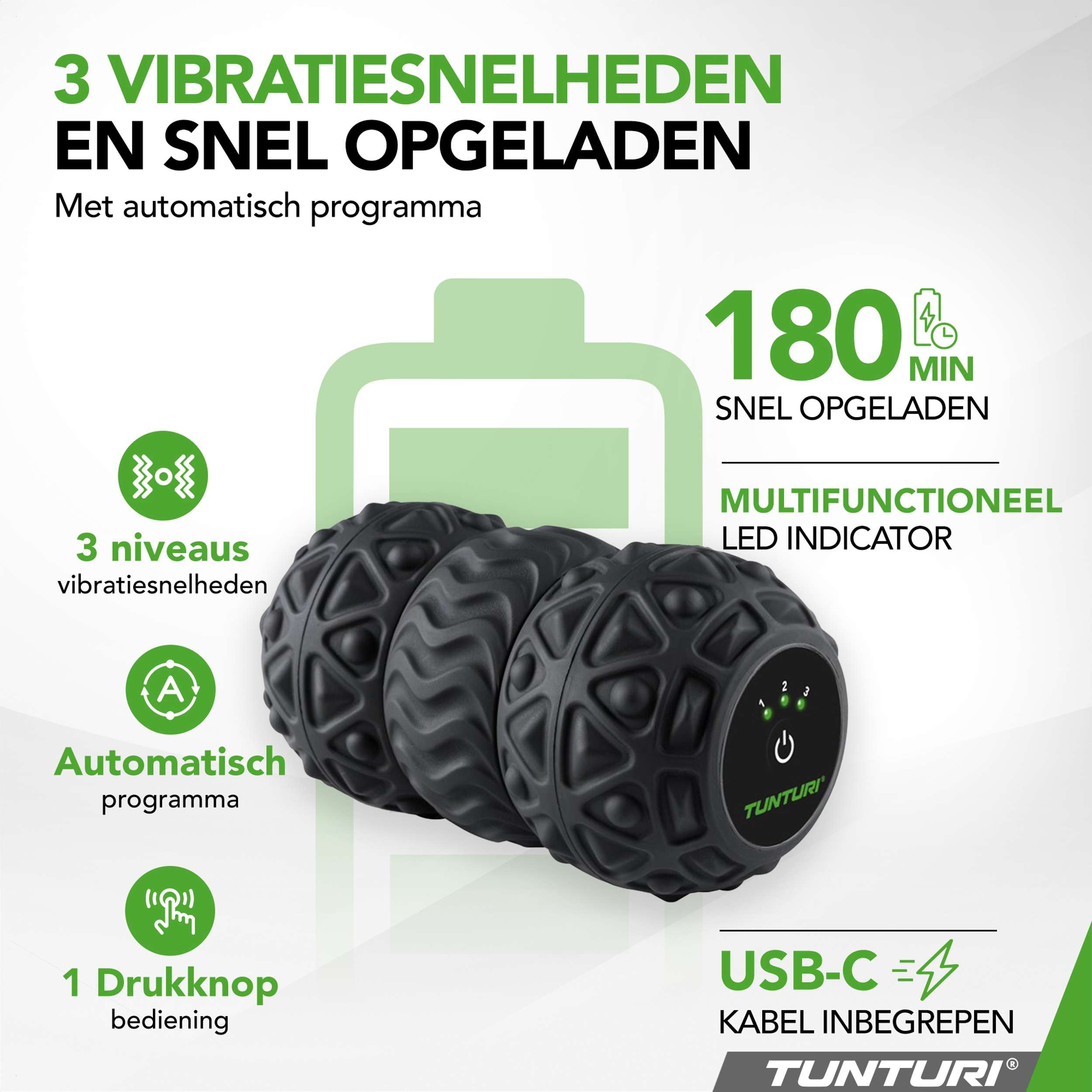 Tunturi Vibrating Massage Roller afbeelding 10