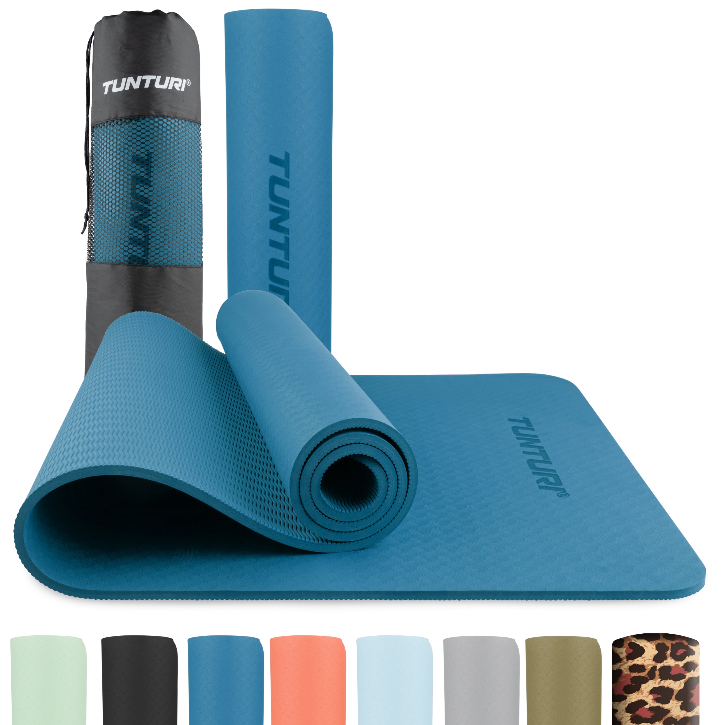 Tunturi Yogamat 8mm - Petrol Blue