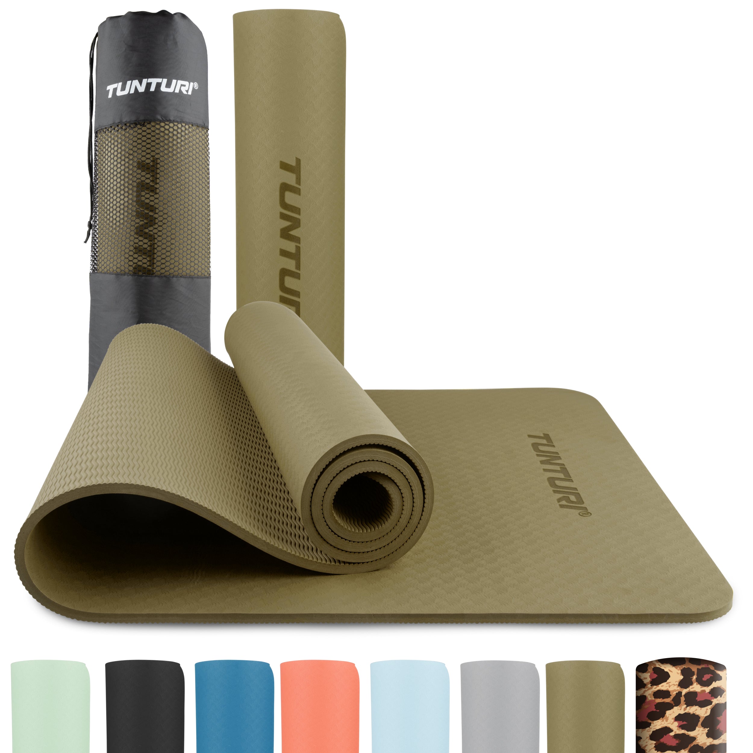 Tunturi Yogamat 8mm - Army Green