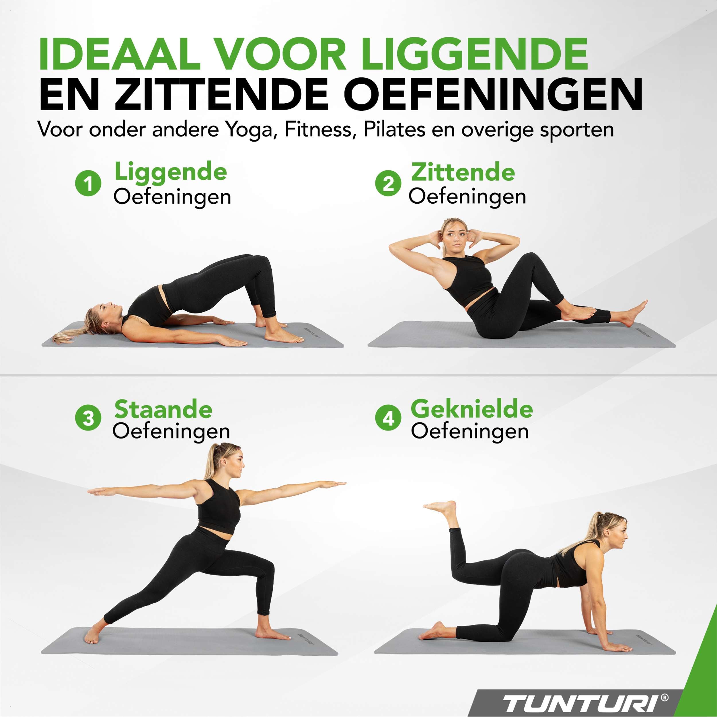 Tunturi Yogamat 8mm - Grey afbeelding 4