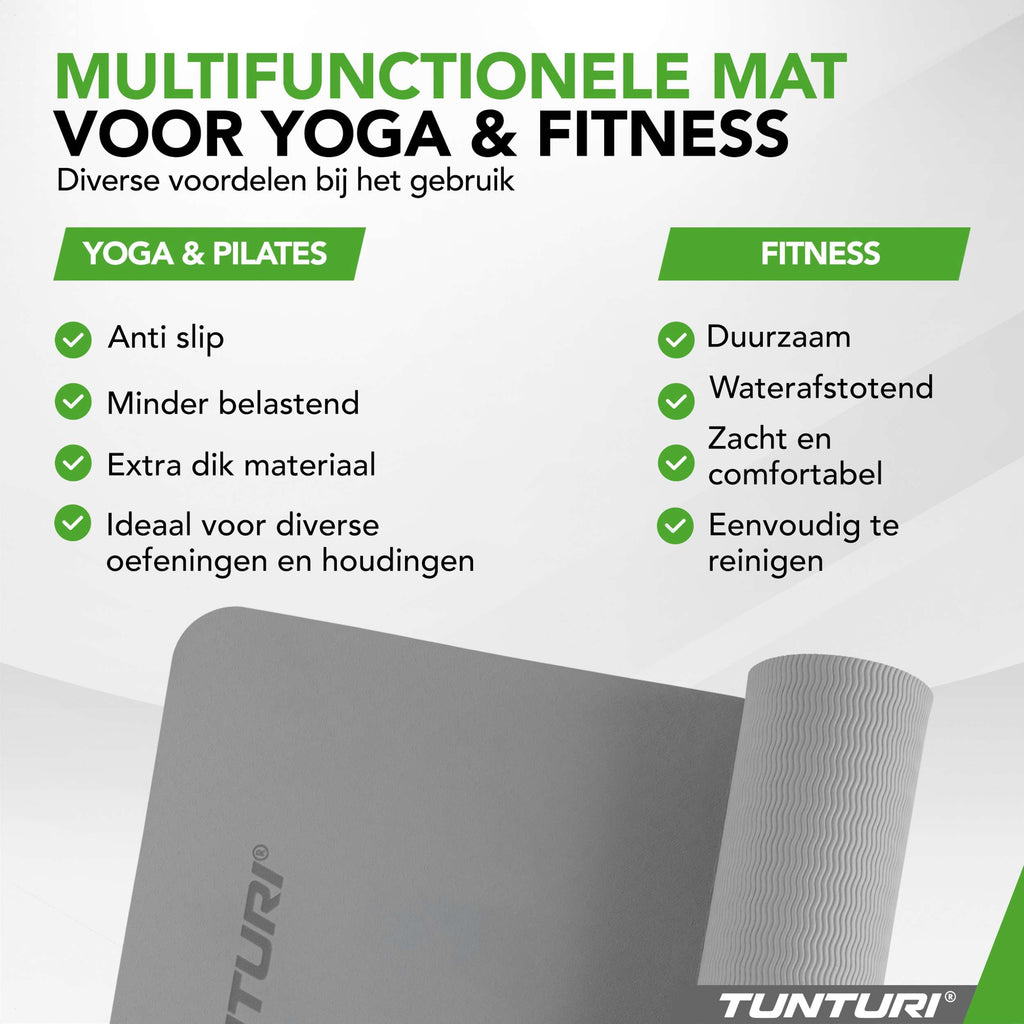 Tunturi Yogamat 8mm - Grey afbeelding 5