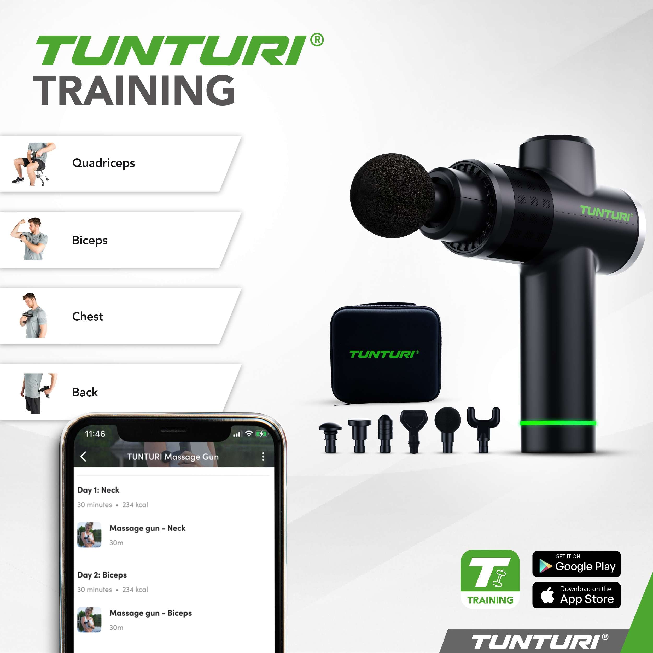 Tunturi MG40 Massage Gun afbeelding 5