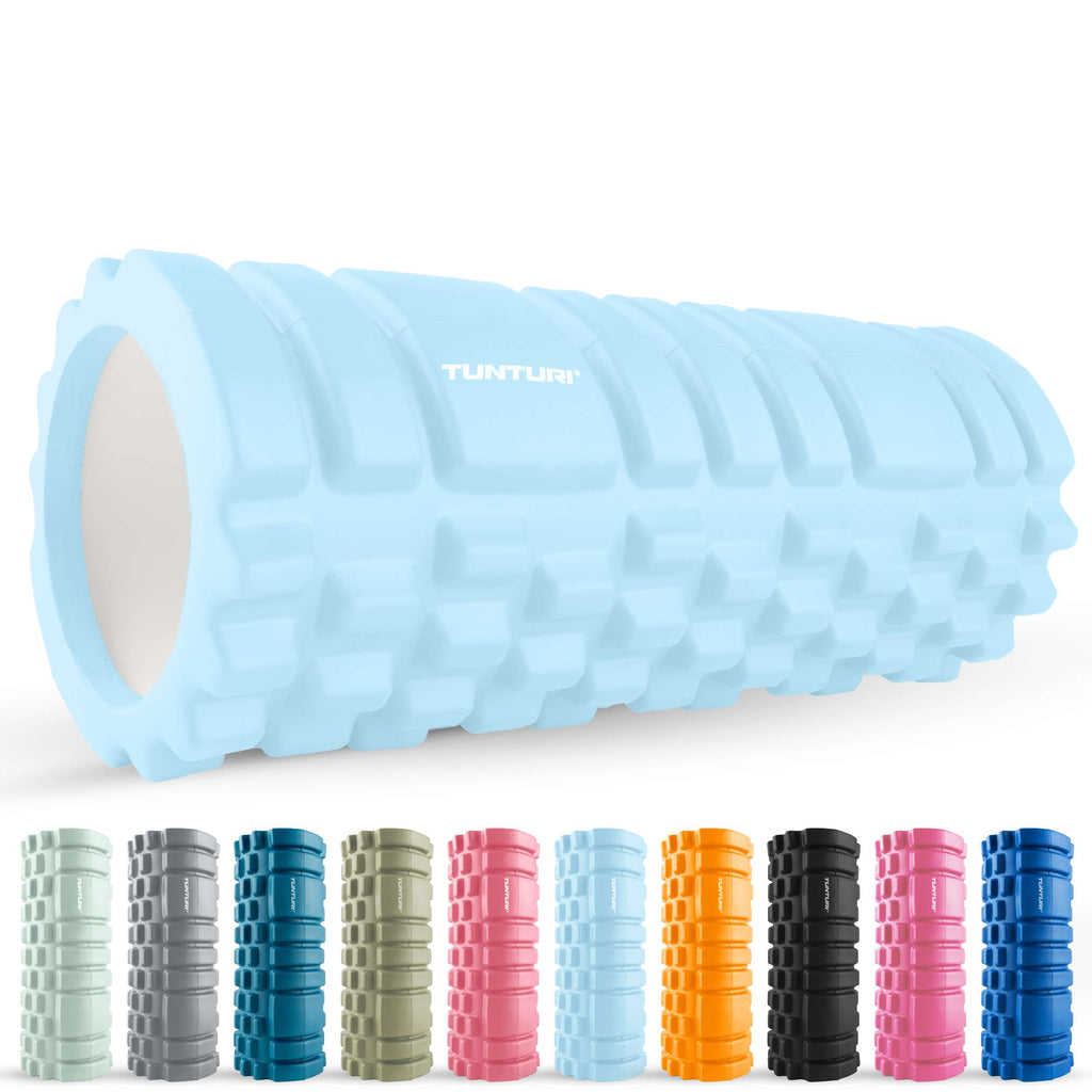 Tunturi Yoga Grid Foam Roller, 33cm, Light Blue