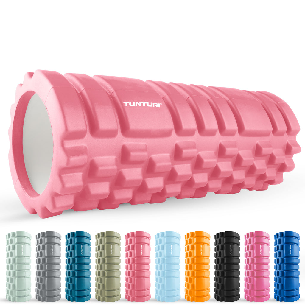 Tunturi Yoga Grid Foam Roller, 33cm, Rose Gold