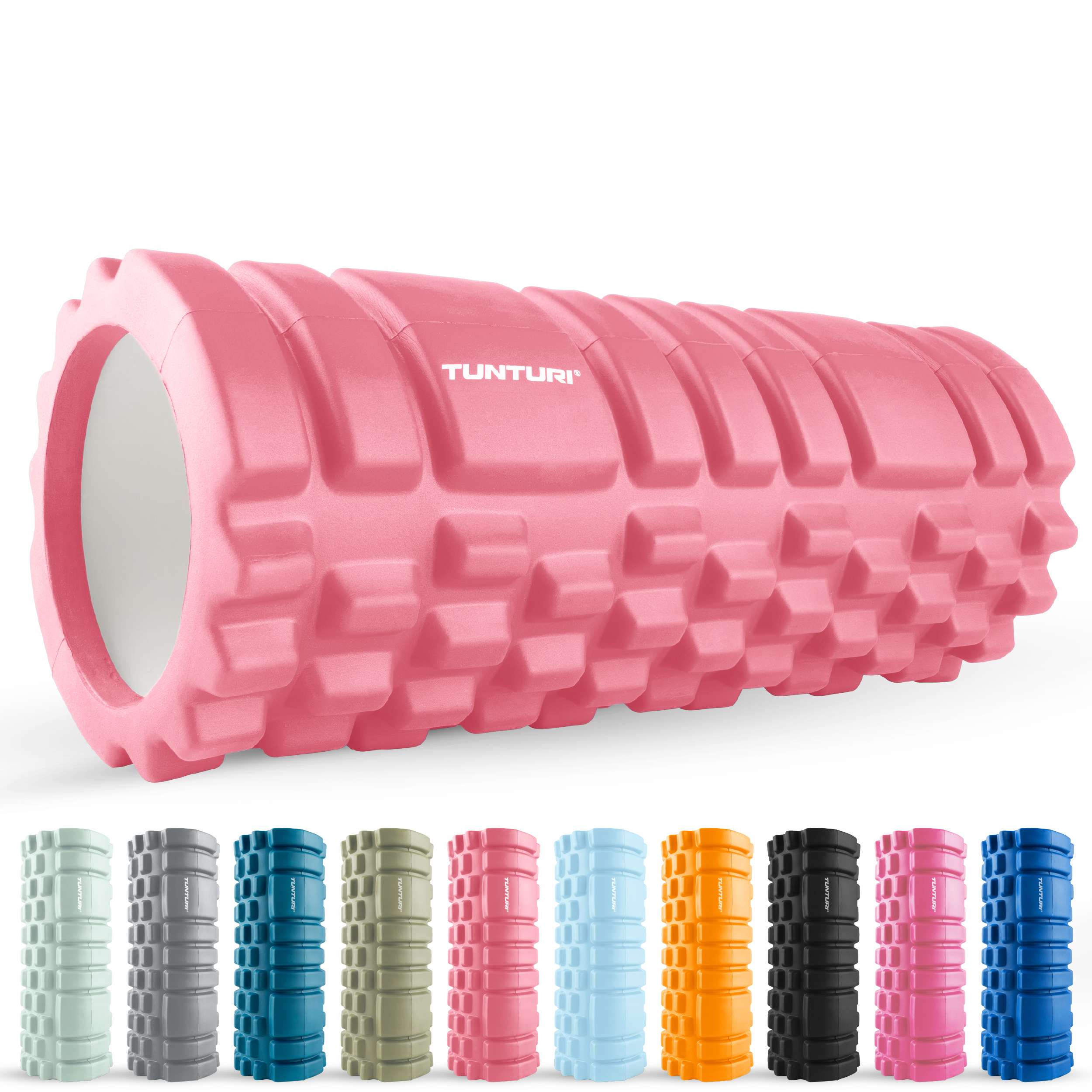 Tunturi Yoga Grid Foam Roller, 33cm, Rose Gold
