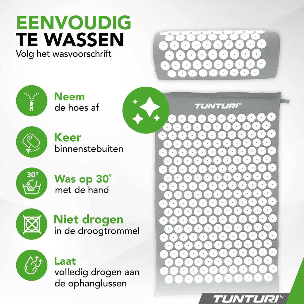 Tunturi Acupressure Mat And Pillow, Grey afbeelding 6