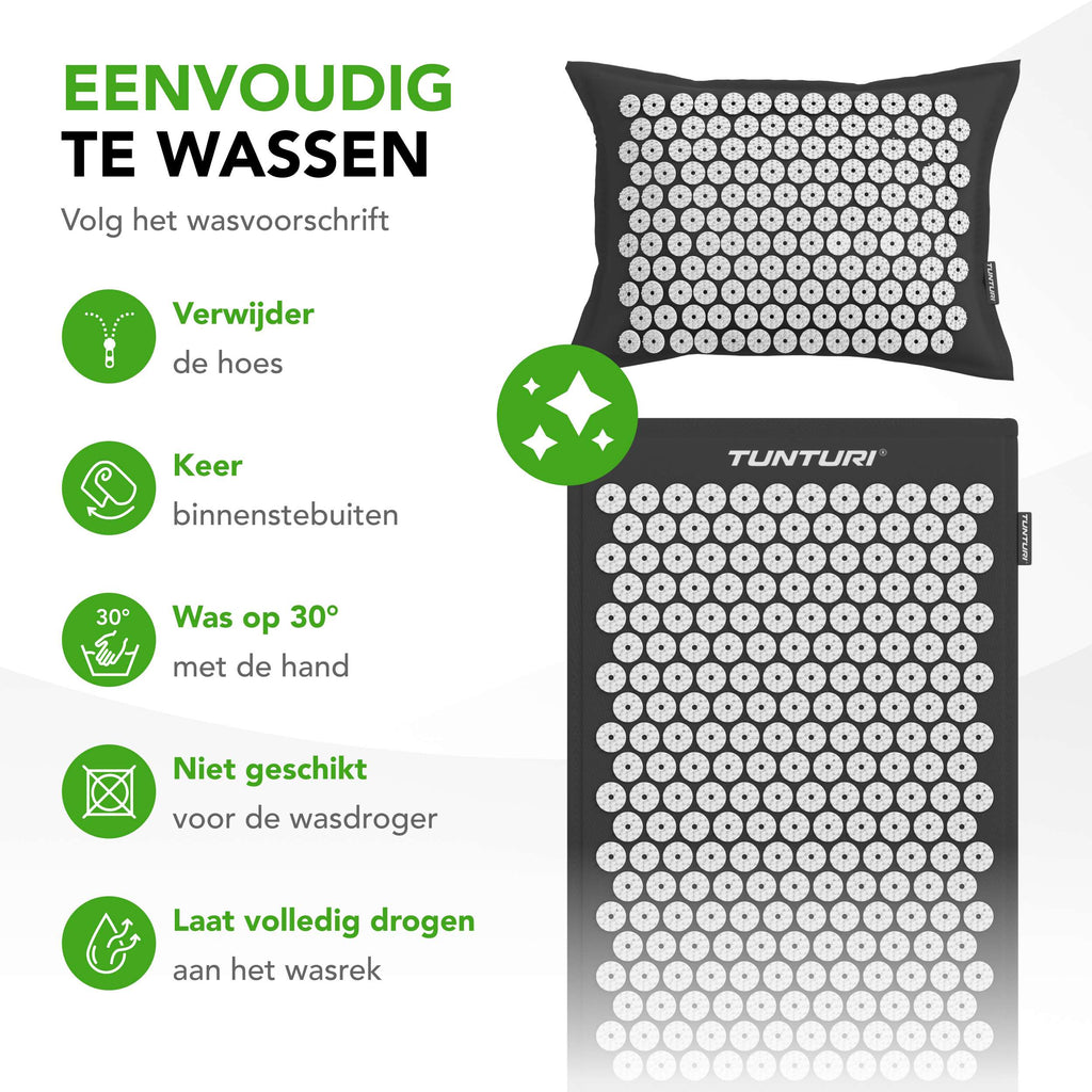 Tunturi Pro Acupressure Mat And Pillow, Black afbeelding 4