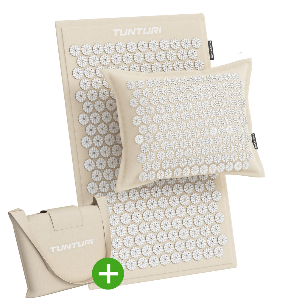 Tunturi Pro Acupressure Mat And Pillow, Beige