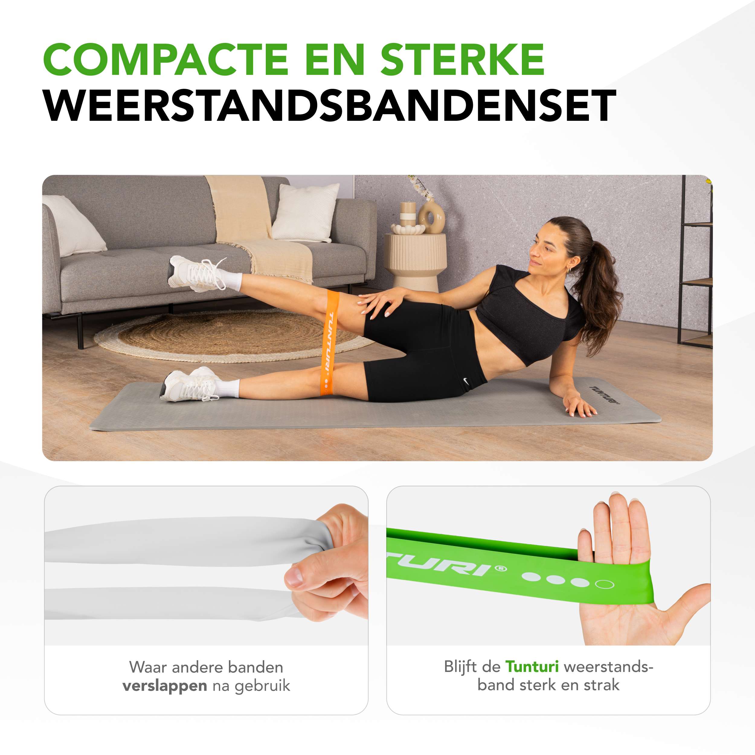 Tunturi Mini Resistance Band Set 4pcs afbeelding 5